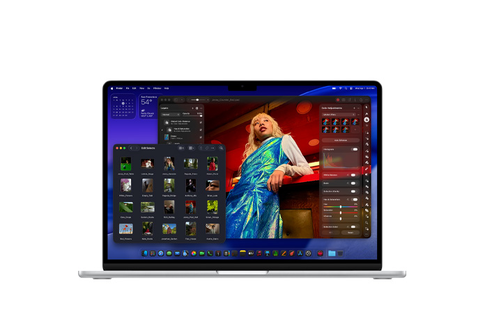 Projekt v aplikaci Pixelmator jako ukázka úložiště a paměti MacBooku Air