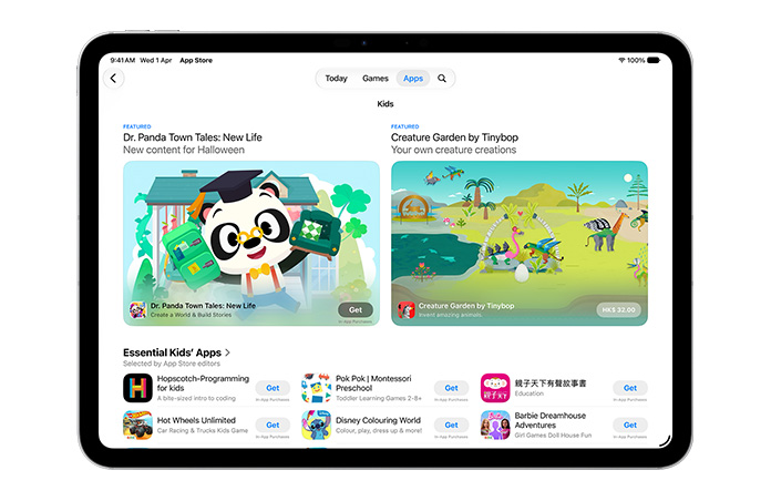 Screen displaying the Made for Kids section on the App Store.