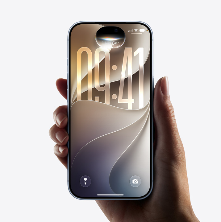 iPhone 18 Pro, önden dış görünüm, ekranda Siri AI özelliği etkinleştirilmiş
