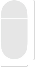 Illustration of AirPods 5 charging case showing the height of 46.2 mm and the depth of 21.2 mm.