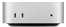 Mac mini, vista frontal, carcasa plateada, dos puertos USB-C, conector para auriculares.